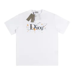 Premium Dior Kurzarm Schwarz Baumwolle Logo Style