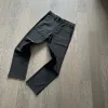 Hochwertige Gucci-Hose aus schwarzer Seide im soliden Stil