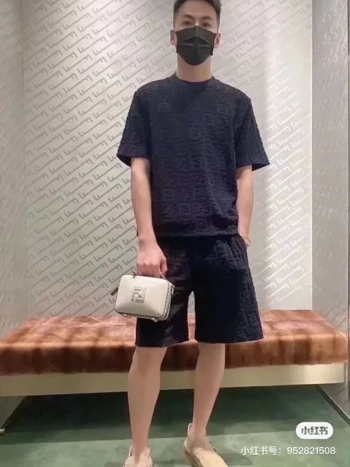Premium Fendi Kurzarm Baumwolle Klassischer Stil