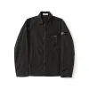Premium Stone Island Langarmshirt aus schwarzer Nylonkollektion