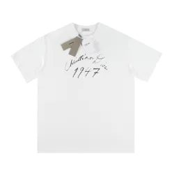 Hochwertige Dior T-Shirts Schwarz Baumwolle Print Luxus
