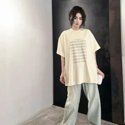 Hochwertige Balenciaga-Kollektion mit kurzen Ärmeln und Baumwolldruck