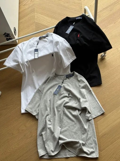 Luxus Ralph Lauren Kurzarm Schwarz Jersey Klassischer Stil