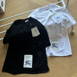 Bestseller Burberry Kurzarm-Logo-Kollektion aus schwarzer Baumwolle