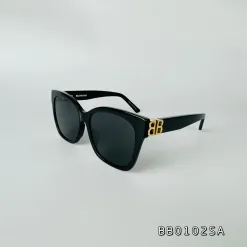 Balenciaga Sonnenbrille in Premium-Qualität, Gold-Acryl, Retro-Kollektion