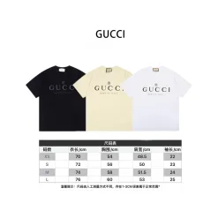 Hochwertige Gucci Kurzarm Schwarz Logo Luxus