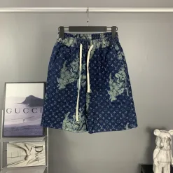 Bestseller Louis Vuitton Shorts Denim Print Luxus