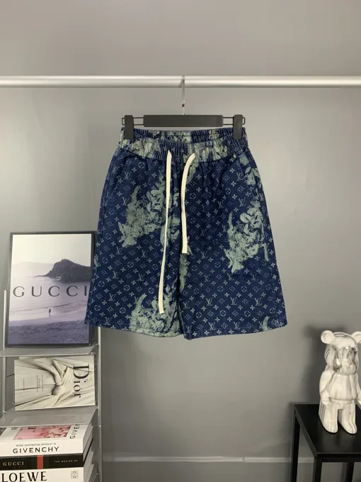 Bestseller Louis Vuitton Shorts Denim Print Luxus