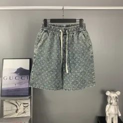 Hochwertige Louis Vuitton Shorts Denim Print Kollektion