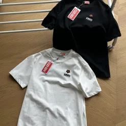 Premium Qualität Kenzo Kurzarm Schwarz Baumwolle Klassischer Stil