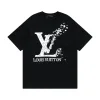 Premium Louis Vuitton Kurzarm-Baumwolle im Logo-Stil