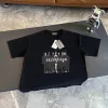 Meistverkaufte Balenciaga Kurzarm Schwarz Baumwolle Klassischer Stil