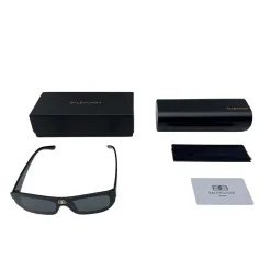 Hochwertige Balenciaga-Brille in Schwarz, solide Kollektion