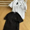 Bestseller Prada Kurzarm Schwarz Jersey Logo Luxus
