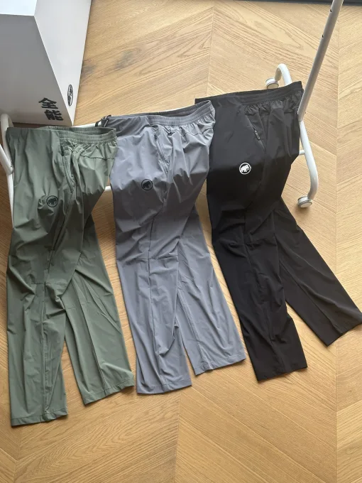 Hochwertige Mammut Hose Schwarz Seide Atmungsaktiv Luxus