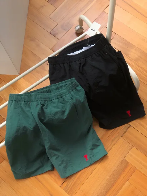 Bestseller Ami Shorts Rot Baumwolle Bestickt Luxus