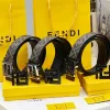 Hochwertiger Fendi-Gürtel aus goldenem Kalbsleder, Monogramm-Kollektion