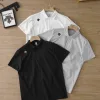 Premium Qualität Descente Kurzarmhemden Weiß Casual Luxury