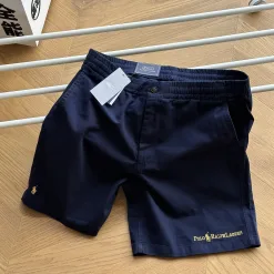 Premium Ralph Lauren Shorts, Blau, Baumwolle, bestickt