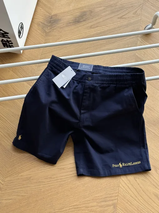 Premium Ralph Lauren Shorts, Blau, Baumwolle, bestickt