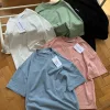 Hochwertiges Acne Studios Kurzarm-Logo-Design aus schwarzer Baumwolle