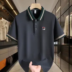 Premium Fila Kurzarmhemden Weiße Baumwolle Casual Kollektion