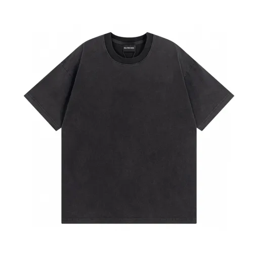 Luxus Balenciaga Kurzarm Baumwolle Klassischer Stil