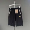 Premium Burberry Shorts Schwarze Seide Gestreifte Kollektion
