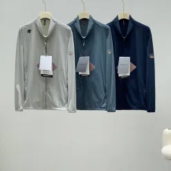 Premium Qualität Descente Sonnenschutzkleidung Grau Seide Klassisch Luxus