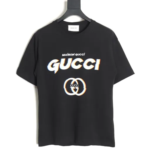 Hochwertige Gucci-Kollektion mit kurzen Ärmeln in Schwarz