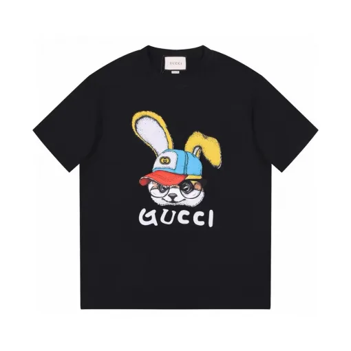 Bestseller Gucci Kurzarm-Kollektion aus schwarzer Baumwolle