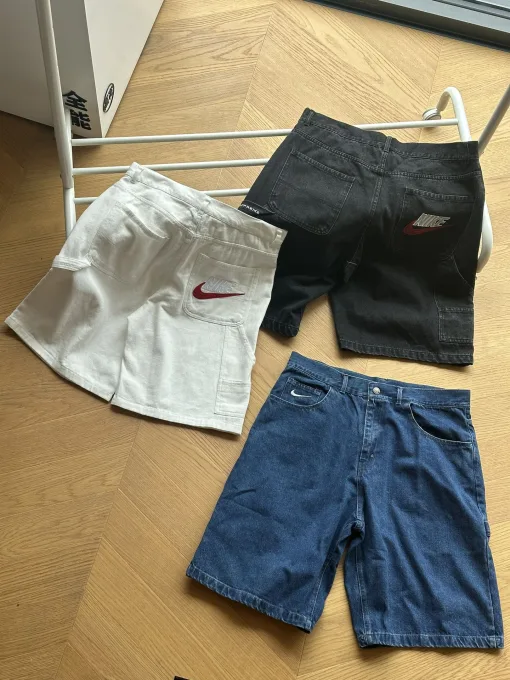 Premium Nike Shorts Schwarz Denim Solid Style