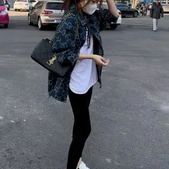 Bestseller Gucci Hemd im Denim-Print-Stil