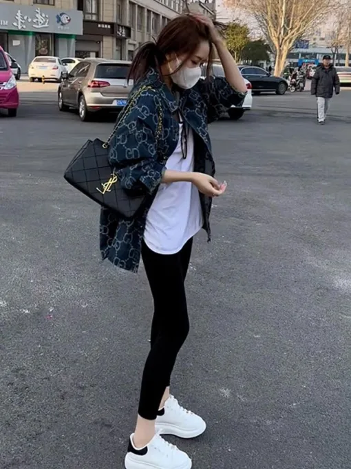 Bestseller Gucci Hemd im Denim-Print-Stil