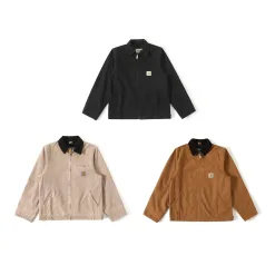 Hochwertige Carhartt Jacke Schwarz Baumwolle Washed Style