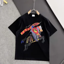 Luxus Burberry Kurzarm Schwarz Seide Stil