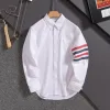 Premium Qualität Thom Browne Langarm Rot Baumwolle Gestreift Luxus