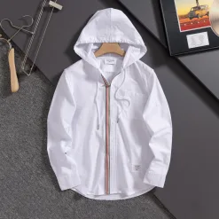 Luxus Thom Browne Mantel Weiß Classic Luxury