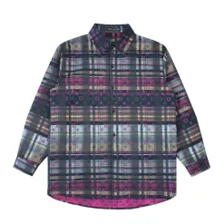 Meistverkaufte Louis Vuitton Langarm Rot Plaid Luxus