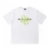 Hochwertiger Balenciaga Kurzarm-Baumwolldruck Luxus