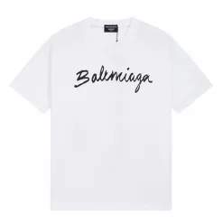 Hochwertige Balenciaga-Kollektion mit kurzen Ärmeln und Baumwolldruck