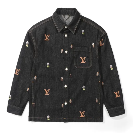 Premium Qualität Louis Vuitton Jacken Denim Bestickt Luxus