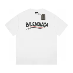Premium Balenciaga Kurzarm Baumwolle Print Luxus