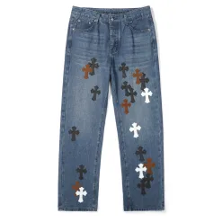 Hochwertige Chrome Hearts Shorts, mehrfarbig, aus gewaschenem Leder