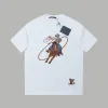 Hochwertiger Louis Vuitton-Stil mit kurzen Ärmeln und Stickerei