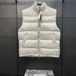 Bestseller Dior Daunenjacken Silber Lederdruck Luxus