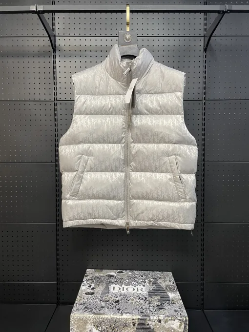 Bestseller Dior Daunenjacken Silber Lederdruck Luxus