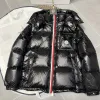 Bestseller Moncler Daunenjacke Schwarz Nylon Streifen Luxus
