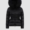 Hochwertige Moncler Mäntel im schwarzen Logo-Stil
