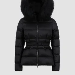 Hochwertige Moncler Mäntel im schwarzen Logo-Stil